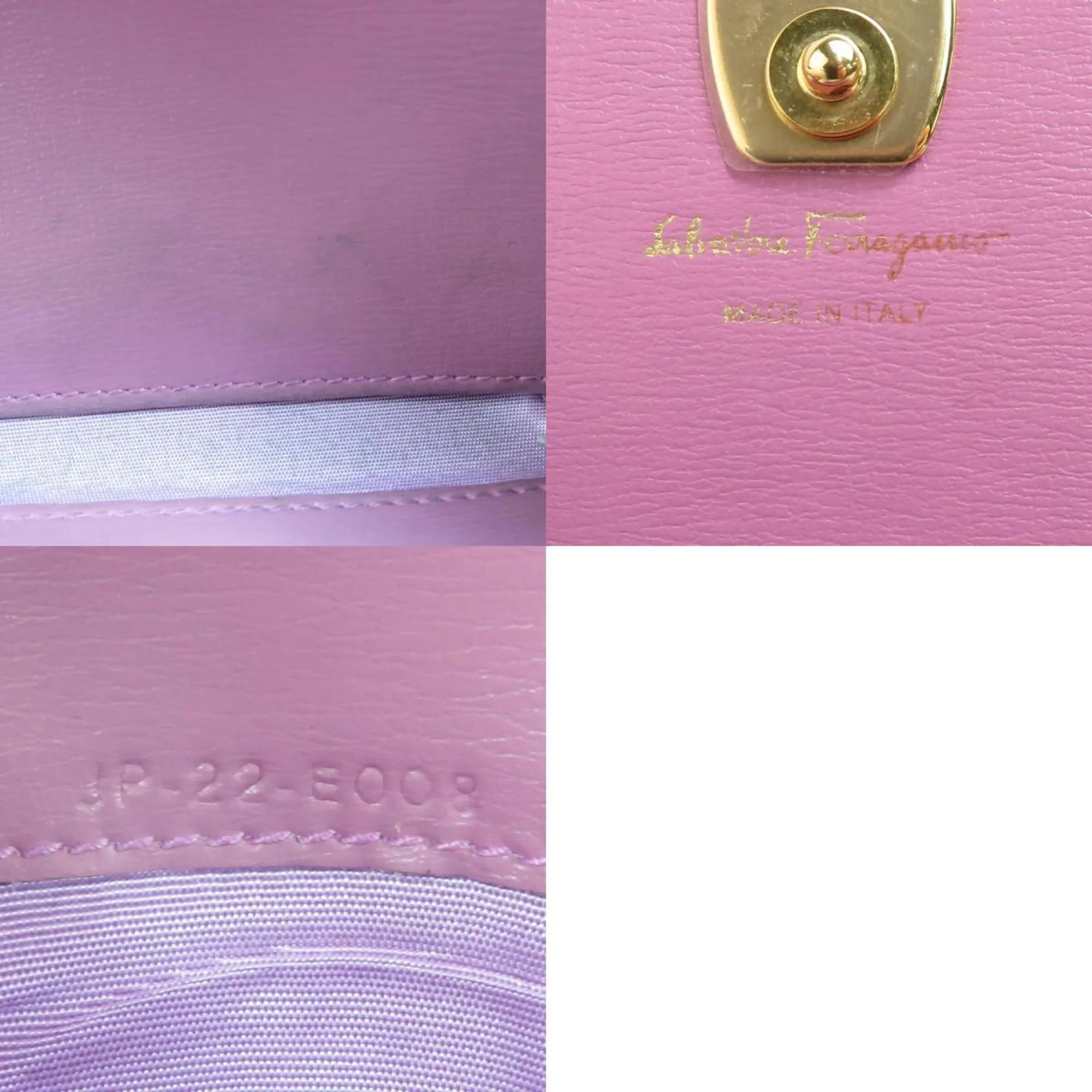 Salvatore Ferragamo Leather Long Wallet (Tri-Fold) (Pre-Owned)