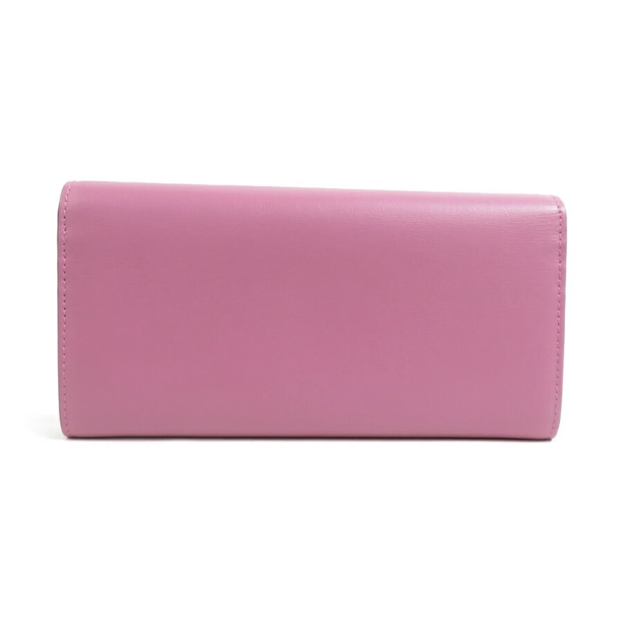 Salvatore Ferragamo Leather Long Wallet (Tri-Fold) (Pre-Owned)