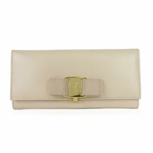 Salvatore Ferragamo Vara  Leather Long Wallet (Bi-Fold) (Pre-Owned)