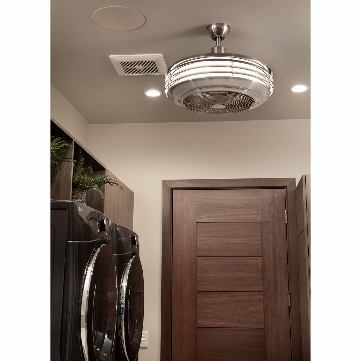 Sanford 24"Ceiling Fan Brushed Nickel Fandeliers at discount prices