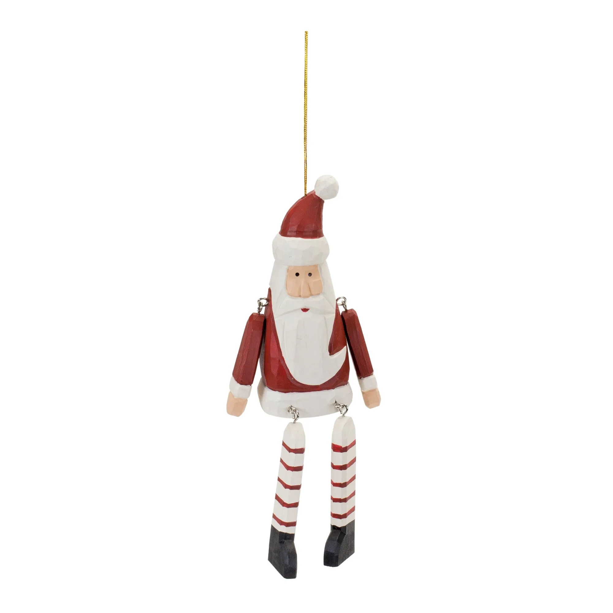 Santa Ornament (Set of 6) 9"H Wood