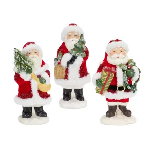 Santa (Set of 3) 8.75"H Paper Pulp Cheap Holiday Home Decor