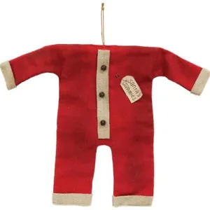 Santa's Jammies Red Large Hanger Ornament Decorative Accessories last chance deals