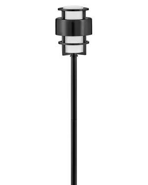 Saturn LED Path Light in Satin Black Outdoor Landscape Lighting