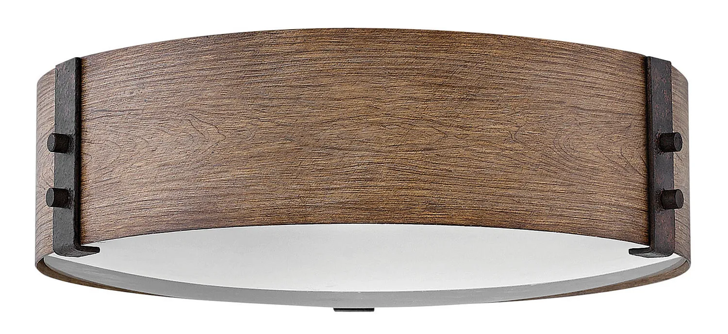 Sawyer LED Flush Mount in Sequoia Cheap Low Ceiling Lighting