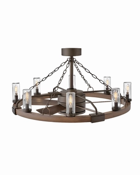 Sawyer 36" with 28" LED Fandelier Metallic Matte Bronze Fandeliers FANS on sale now