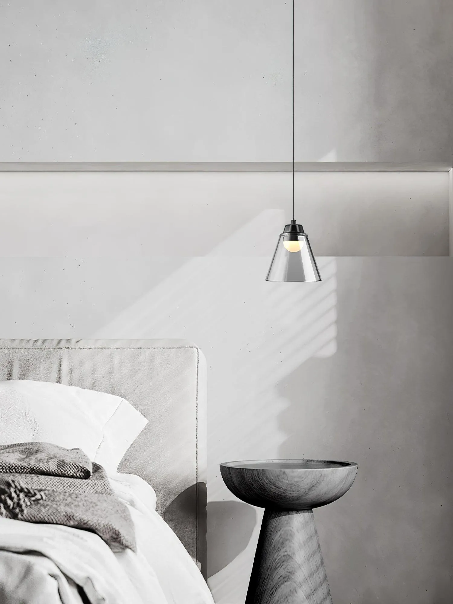 Sculptural Glass Pendant Lamp