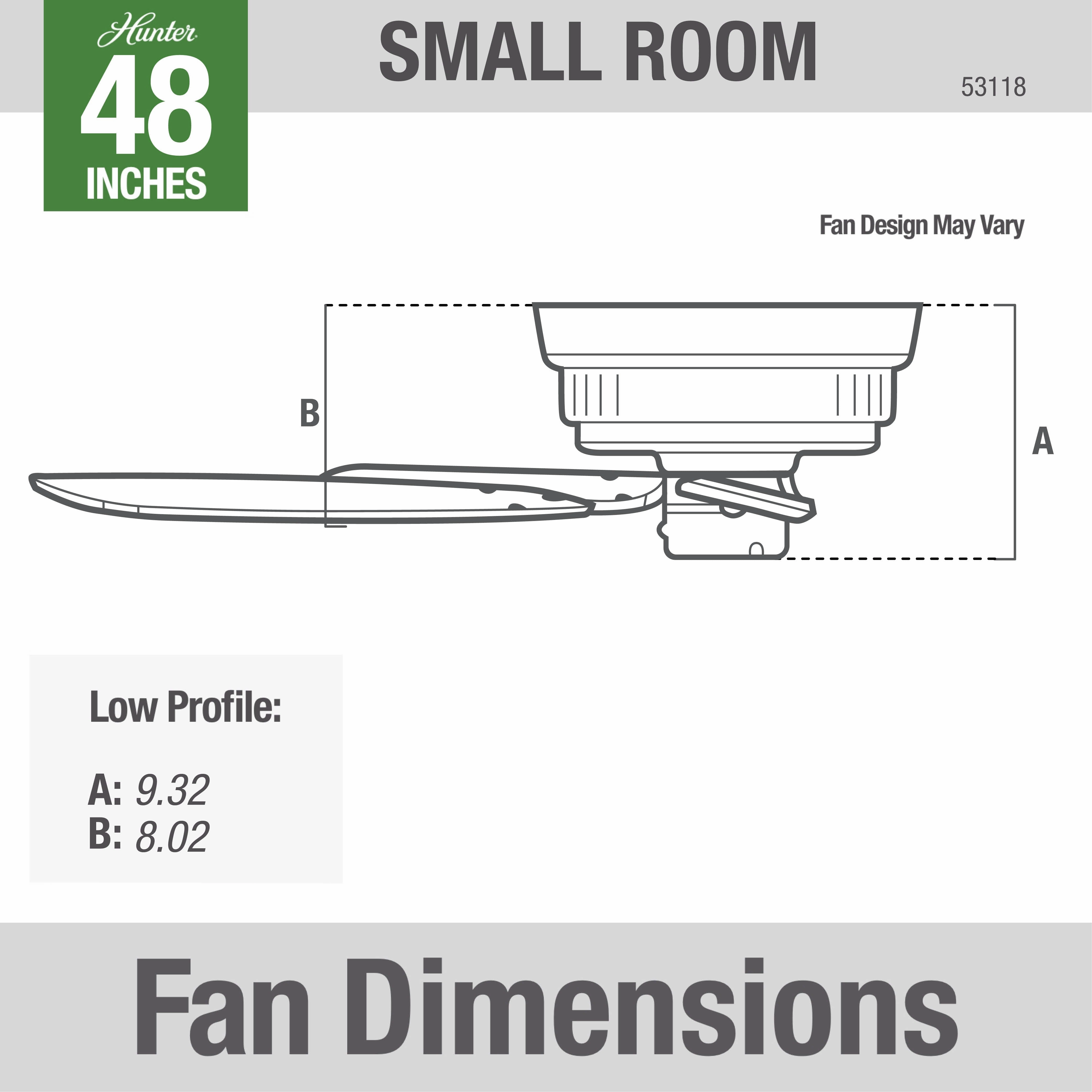 Sea Wind 48"Ceiling Fan Matte Black Small Room Fans sale