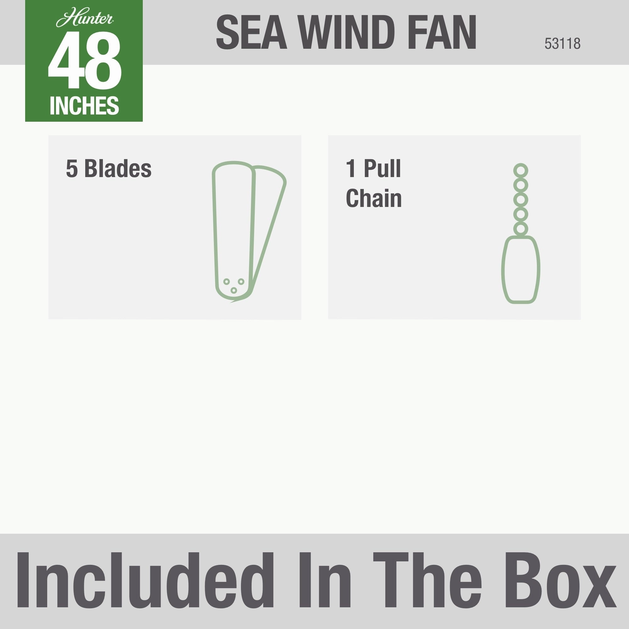 Sea Wind 48"Ceiling Fan Matte Black Small Room Fans sale