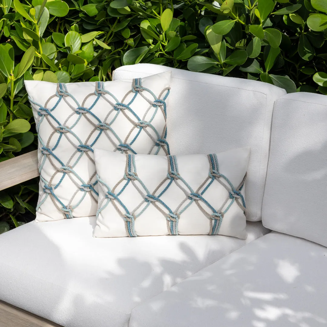 Seascape Rope Indoor/Outdoor Pillow, Lumbar Decorative Pillows new arrival