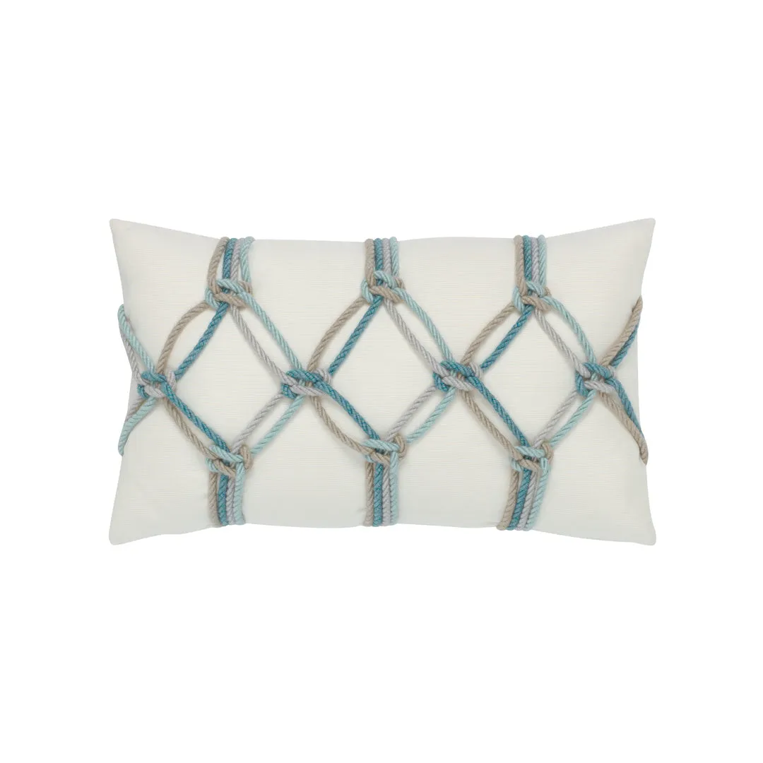 Seascape Rope Indoor/Outdoor Pillow, Lumbar Throw Pillows Cozy Upgrade