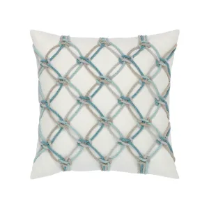 Seascape Rope Indoor/Outdoor Pillow, Square Throw Pillows Cozy Upgrade