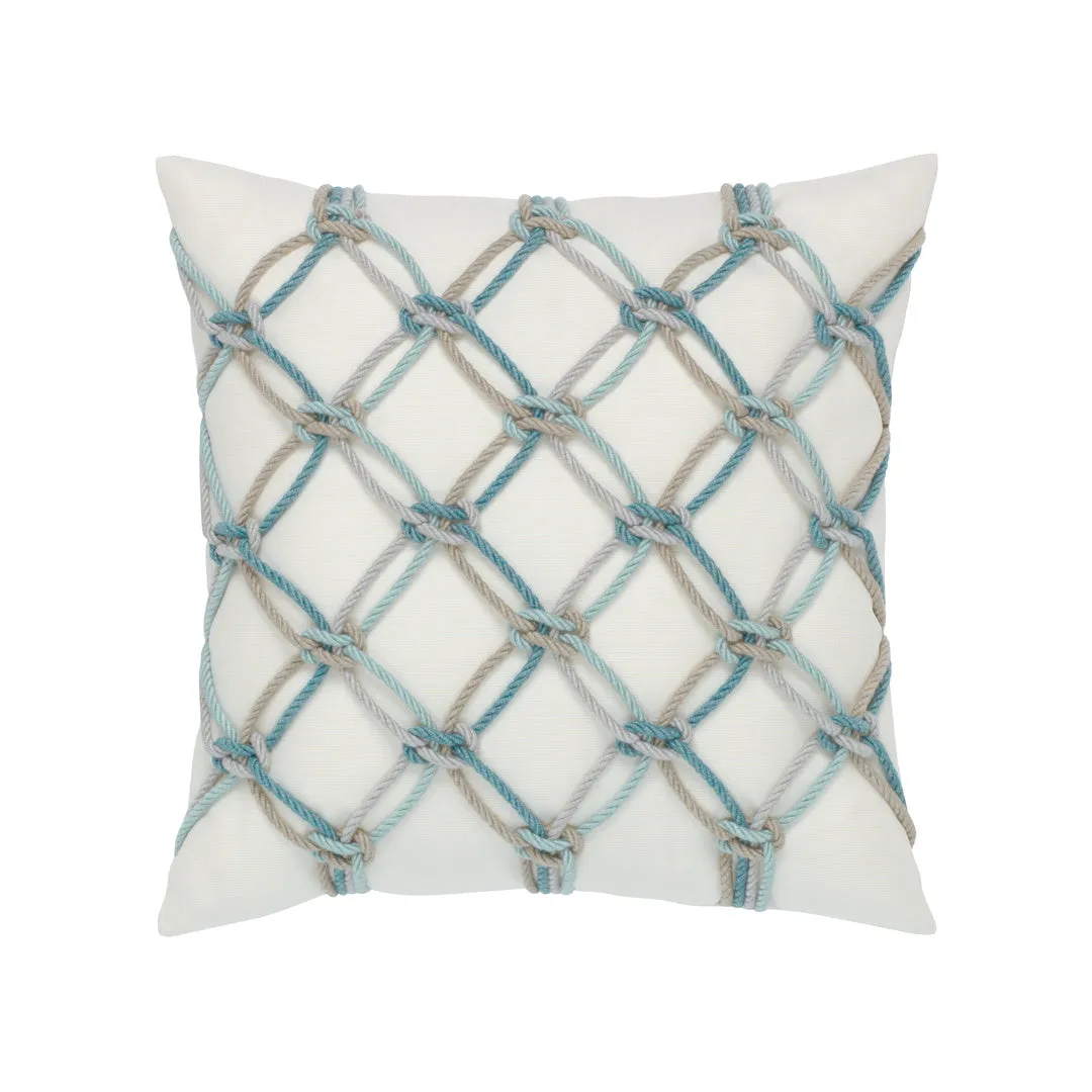 Seascape Rope Indoor/Outdoor Pillow, Square Throw Pillows Cozy Upgrade