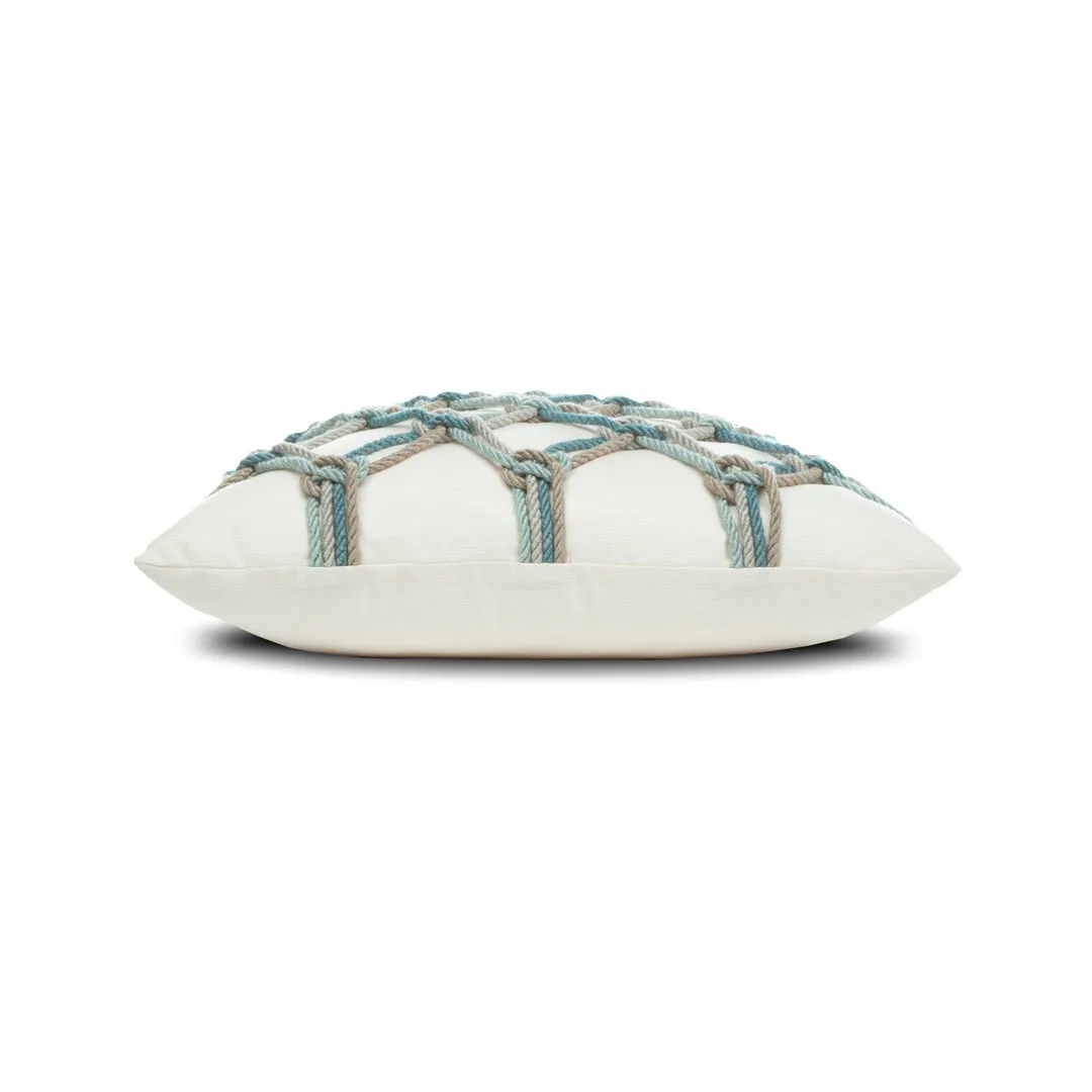 Seascape Rope Indoor/Outdoor Pillow, Square Decorative Pillows new arrival