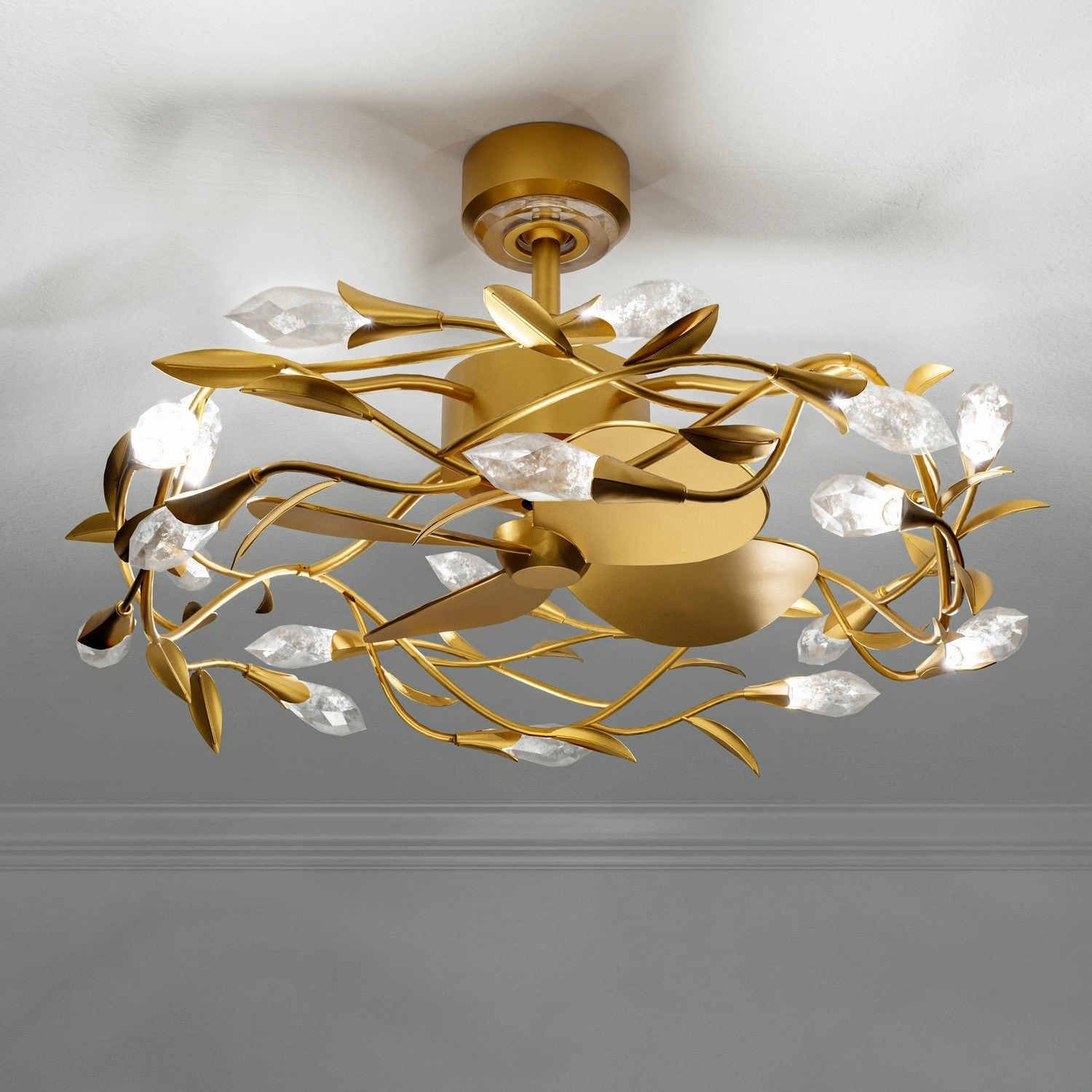 Secret Garden Smart Fandelier LED Lantern French Gold Fandeliers FANS on sale now