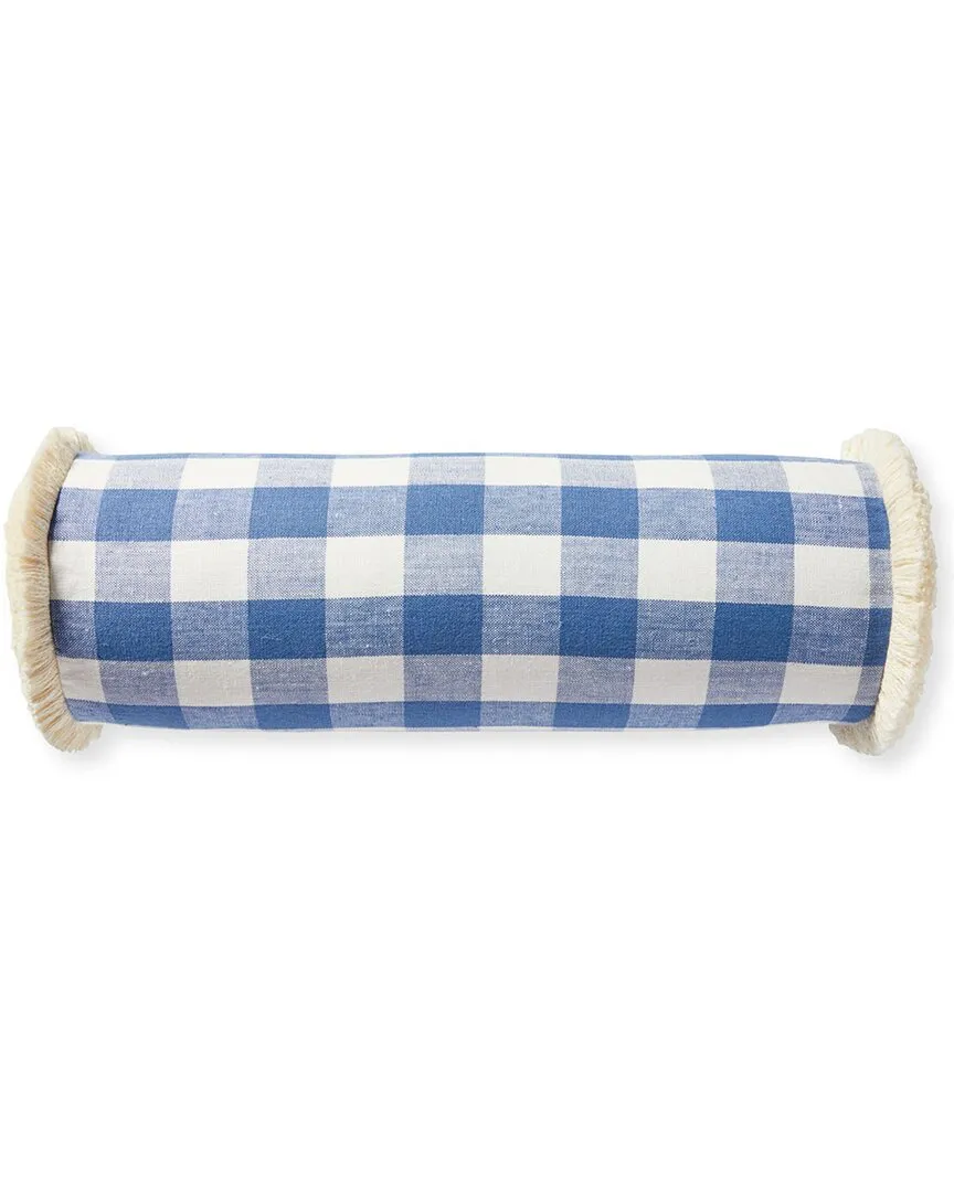 Serena & Lily Classic Linen Gingham Pillow Cover Throw Pillows cheap throw sets