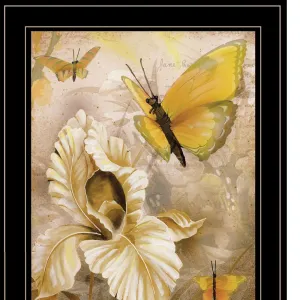 Set Of Three Butterflies 2 Black Framed Print Wall Art Modern Wall Accents store