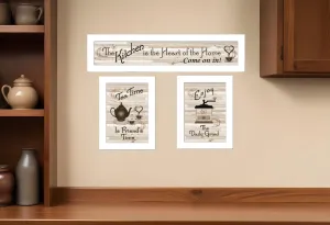 Set Of Three Kitchen Friendship Collection III 2 White Framed Print Kitchen Wall Art Affordable Wall Decoration items