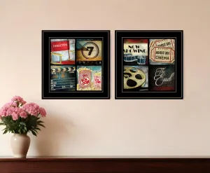 Set Of Two At The Movies Black Framed Print Wall Art Modern Wall Accents store