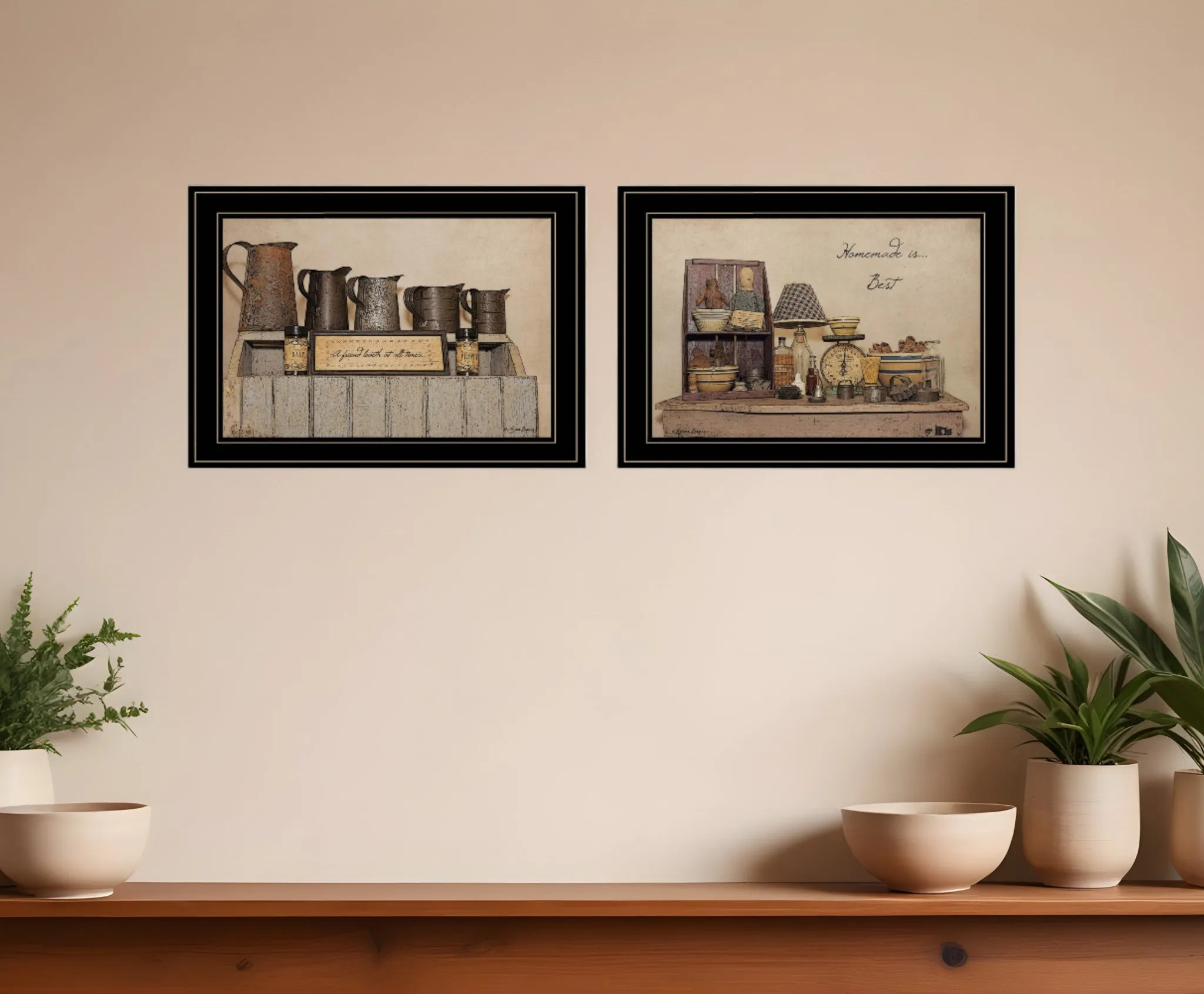 Set Of Two Homemade is Best 2 Black Framed Print Kitchen Wall Art Buy Wall Decor with deals