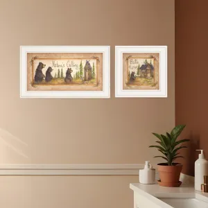 Set Of Two Natures or Bath 1 White Framed Print Bathroom Wall Art Buy Wall Decor with deals