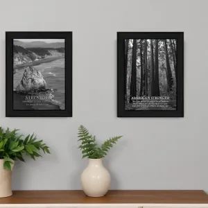Set Of Two Strength 2 Black Framed Print Wall Art Home Mirrors & Wall Art