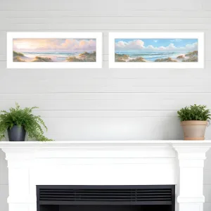 Set Of Two The Seascape 2 White Framed Print Wall Art Wall Decor online discounts