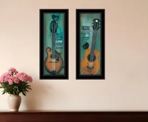 Set Of Two Tune my Heart and I will Sing 2 Black Framed Print Wall Art Cheap Wall Mirrors & Decor