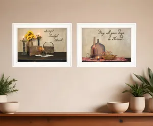 Set Of Two Twice Blessed 1 White Framed Print Wall Art Modern Wall Accents store
