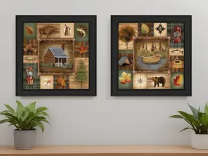 Set Of Two Up North Black Framed Print Wall Art Affordable Wall Decoration items
