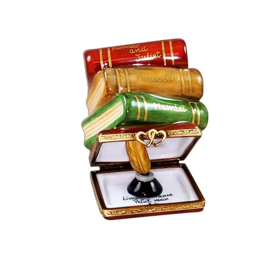 Shakespeare Stack of Books Limoges Limoges Boxes collectors shop