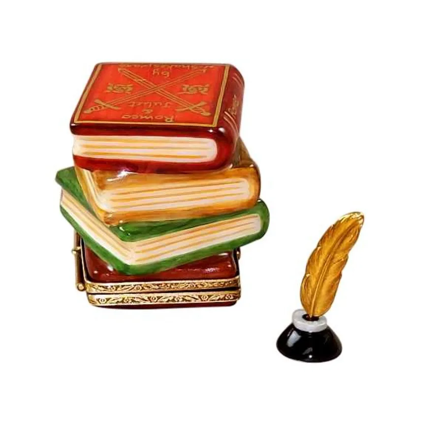 Shakespeare Stack of Books Limoges Limoges Boxes collectors shop