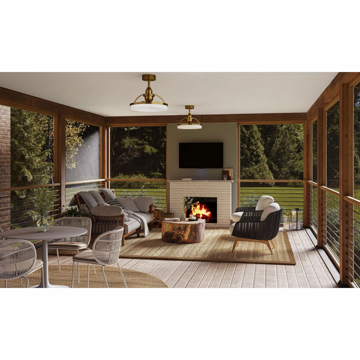Shear Ceiling Fan Brushed Bronze Fandeliers at discount prices
