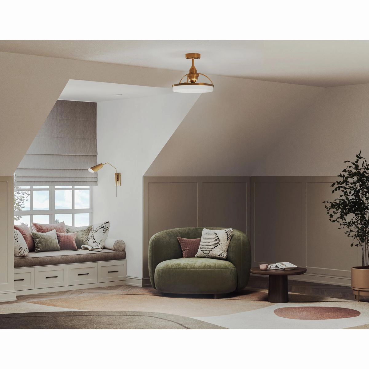 Shear Ceiling Fan Brushed Bronze Fandeliers at discount prices
