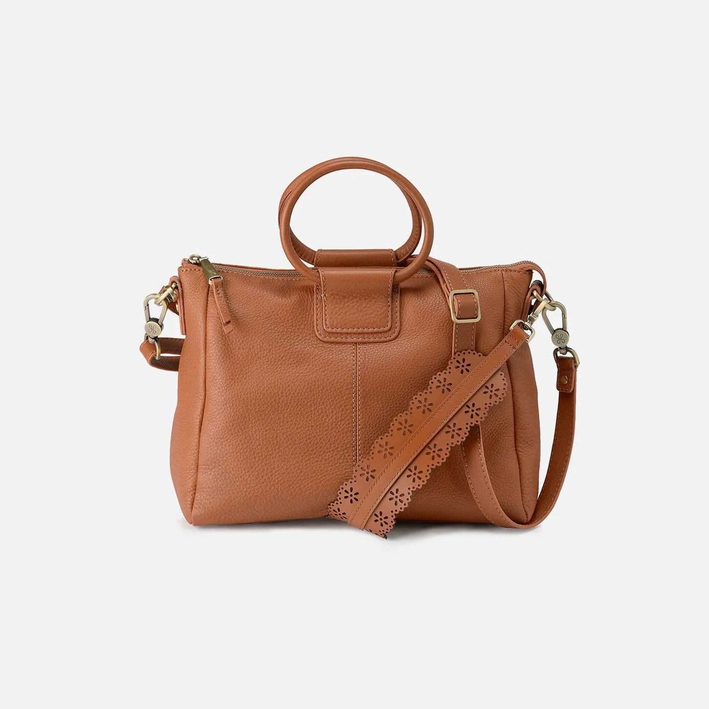 Sheila Medium Satchel In Pebbled Leather - Warm Honey