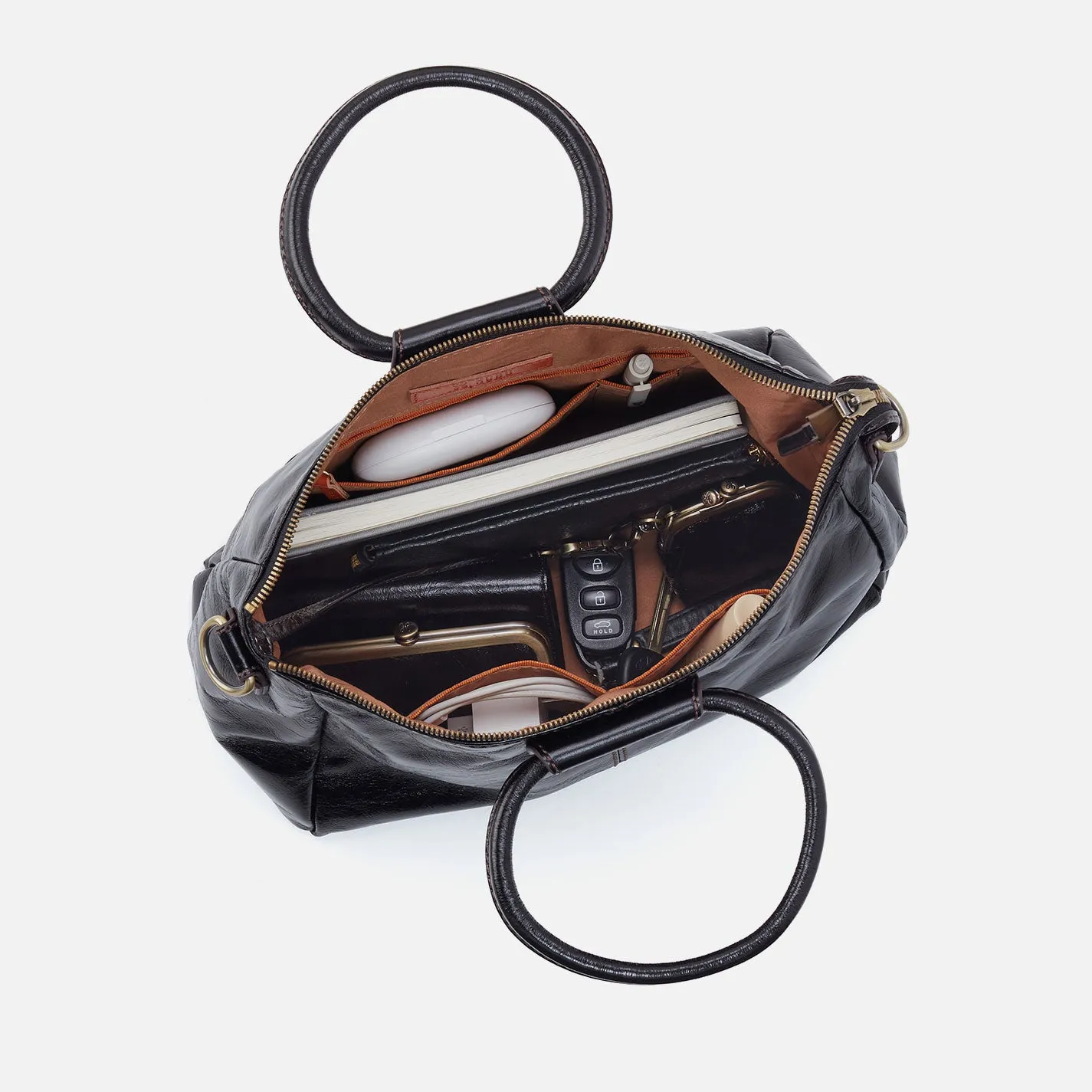 Sheila Medium Satchel In Pebbled Leather - Warm Honey