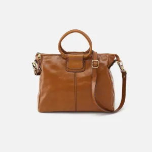 Sheila Medium Satchel In Polished Leather` - Truffle