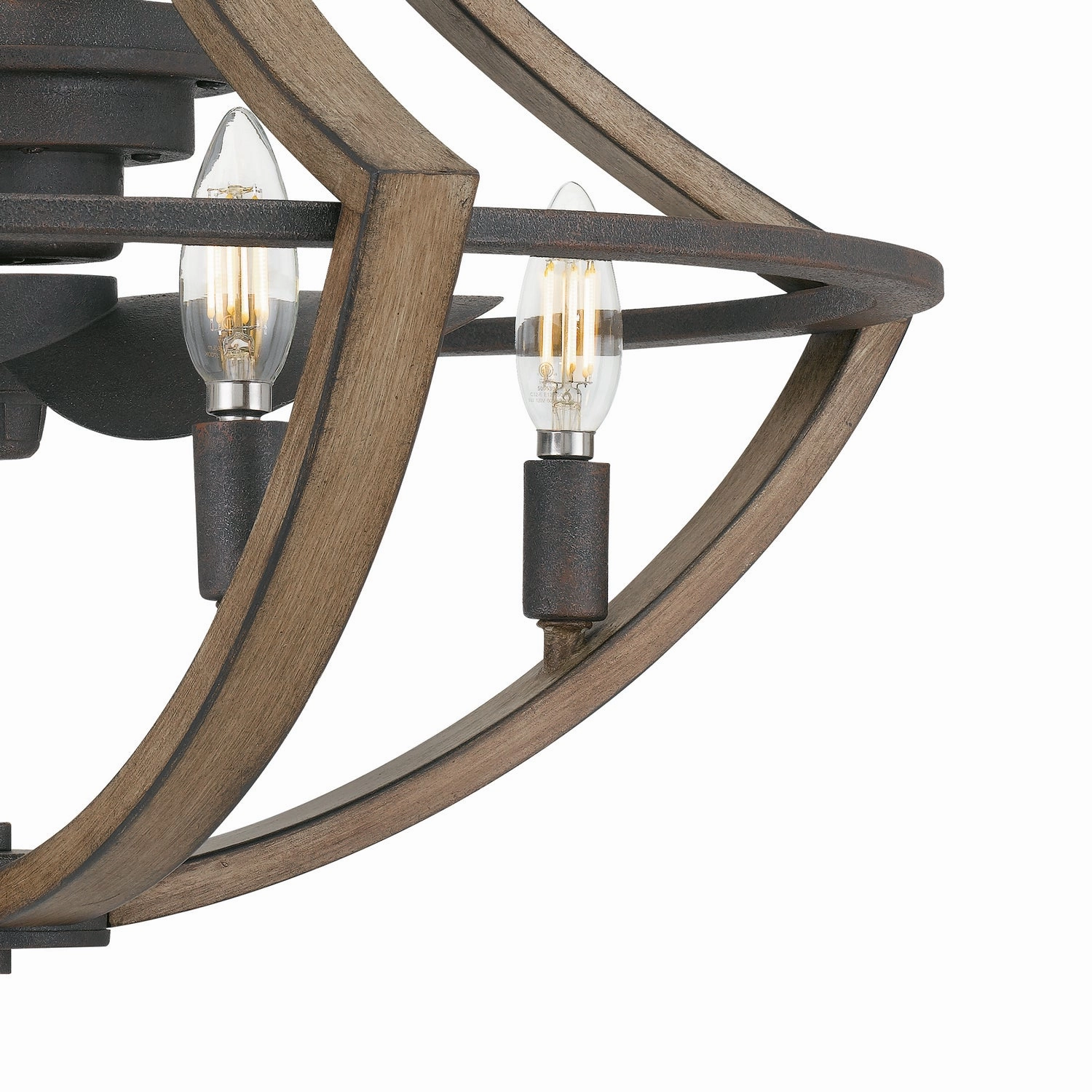 Shire Four Light Fandelier Rustic Black Fandeliers at discount prices