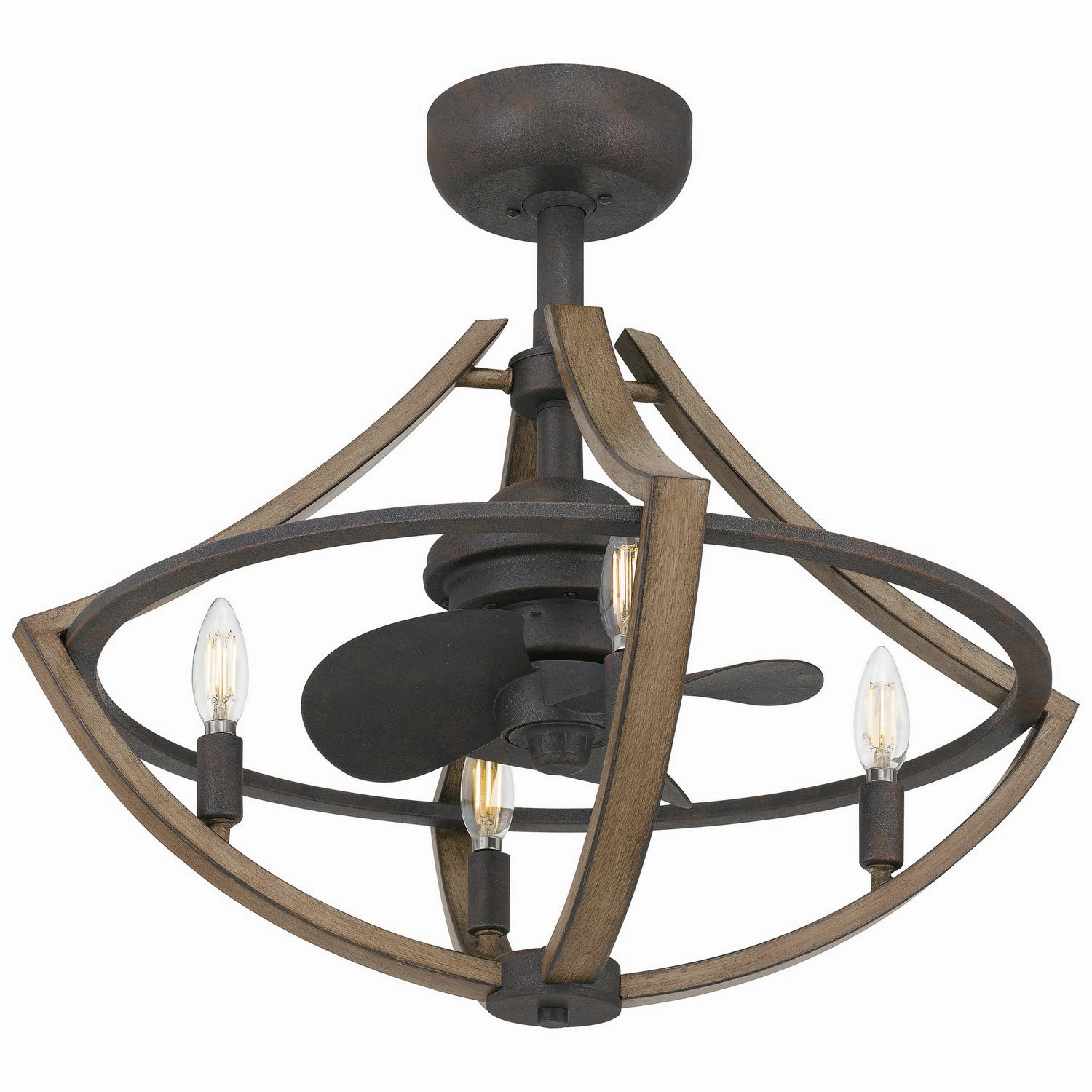 Shire Four Light Fandelier Rustic Black Fandeliers at discount prices