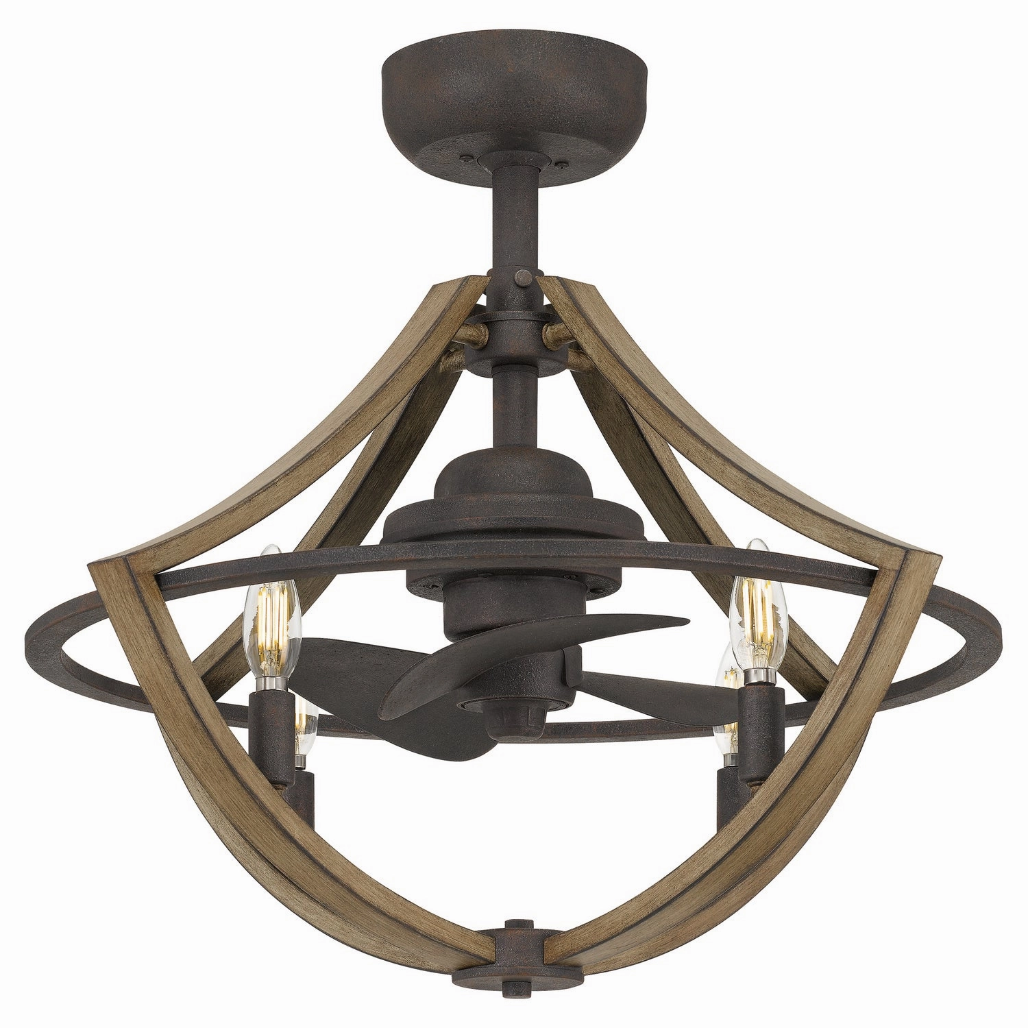 Shire Four Light Fandelier Rustic Black Fandeliers at discount prices