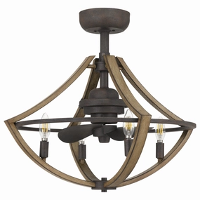 Shire Four Light Fandelier Rustic Black Fandeliers FANS on sale now