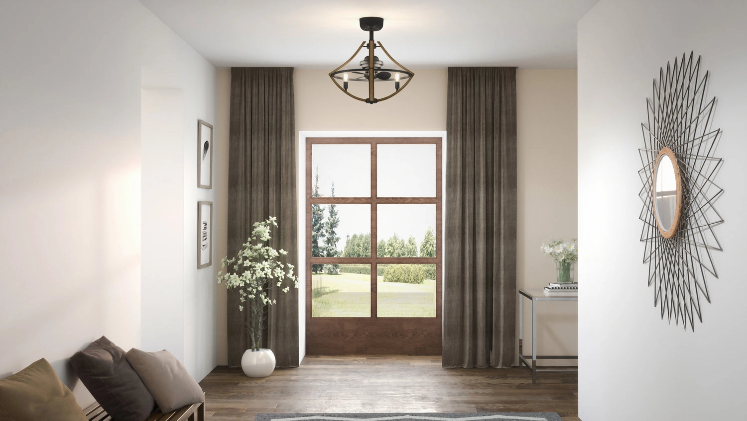 Shire Four Light Fandelier Rustic Black Fandeliers at discount prices