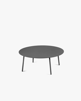 Side table round L aluminium black August Outdoor Furniture cheap deals