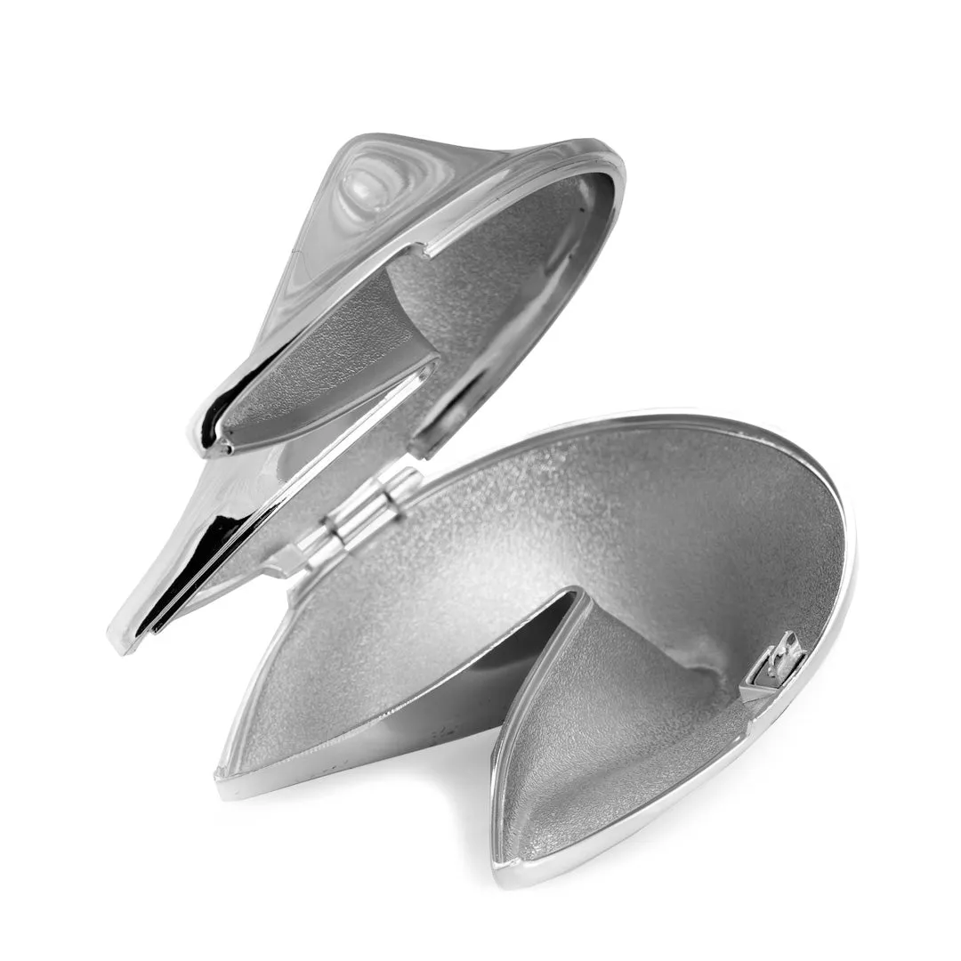 Silver Fortune Cookie Box Trinket Trays & Boxes cheap