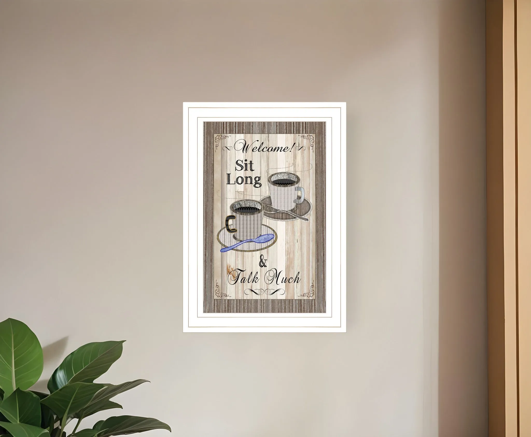 Sit Long Talk Much 1 White Framed Print Wall Art Modern Wall Accents store