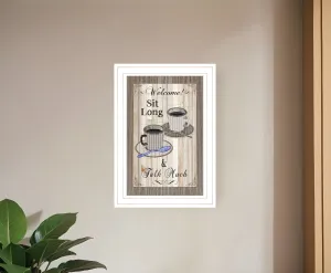Sit Long Talk Much 1 White Framed Print Wall Art Modern Wall Accents store
