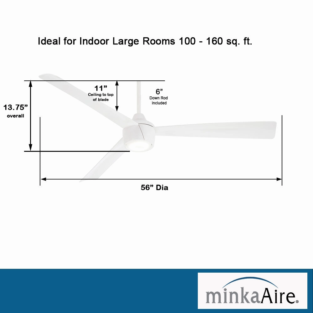 Skinnie 56"Ceiling Fan Flat White Outdoor Fans sale online