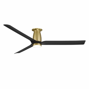 Smooth 52"Ceiling Fan Soft Brass/Matte Black Huggers FANS outlet store