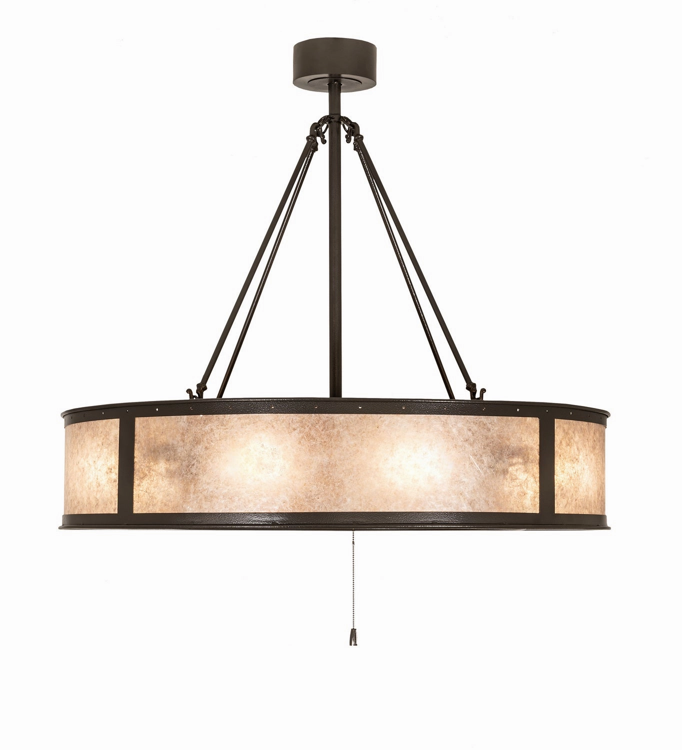 Smythe Craftsman Eight Light Chandel-Air Fandeliers at discount prices