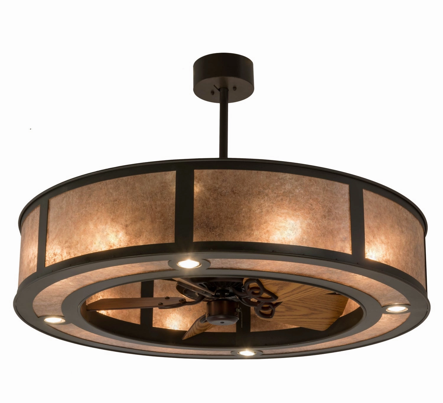 Smythe Craftsman Eight Light Chandel-Air Fandeliers FANS on sale now